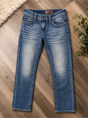 BKE Tyler Skinny Jeans Mens 32x28.5 Medium Wash Distressed Fade Denim NWOT